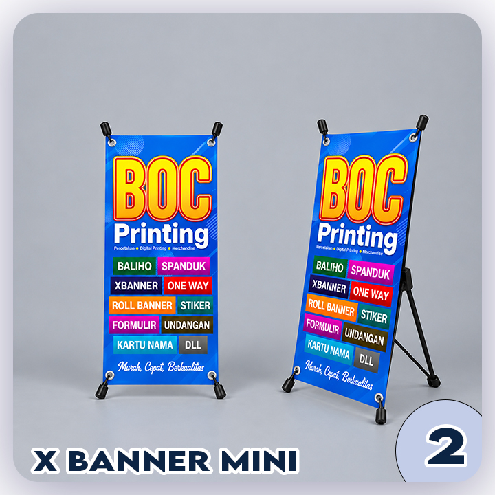 X-Banner mini 25x40 cm + Flexy Cina