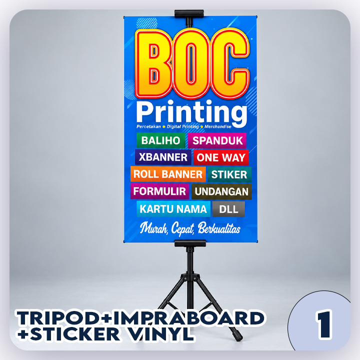 Tripod + Impraboard + Sticker Vinyl