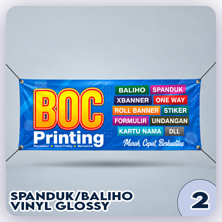 Spanduk / Baliho Bahan Vinyl Glossy