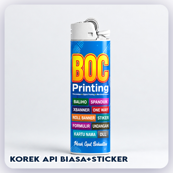 Korek api biasa + sticker